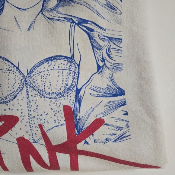 Pink P!nk Beautiful Trauma World Tour Sweatshirt White Medium Cotton Pinkspage - Picture 11 of 11